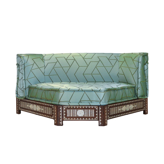 Green Syrian Mother of Pearl Sofa