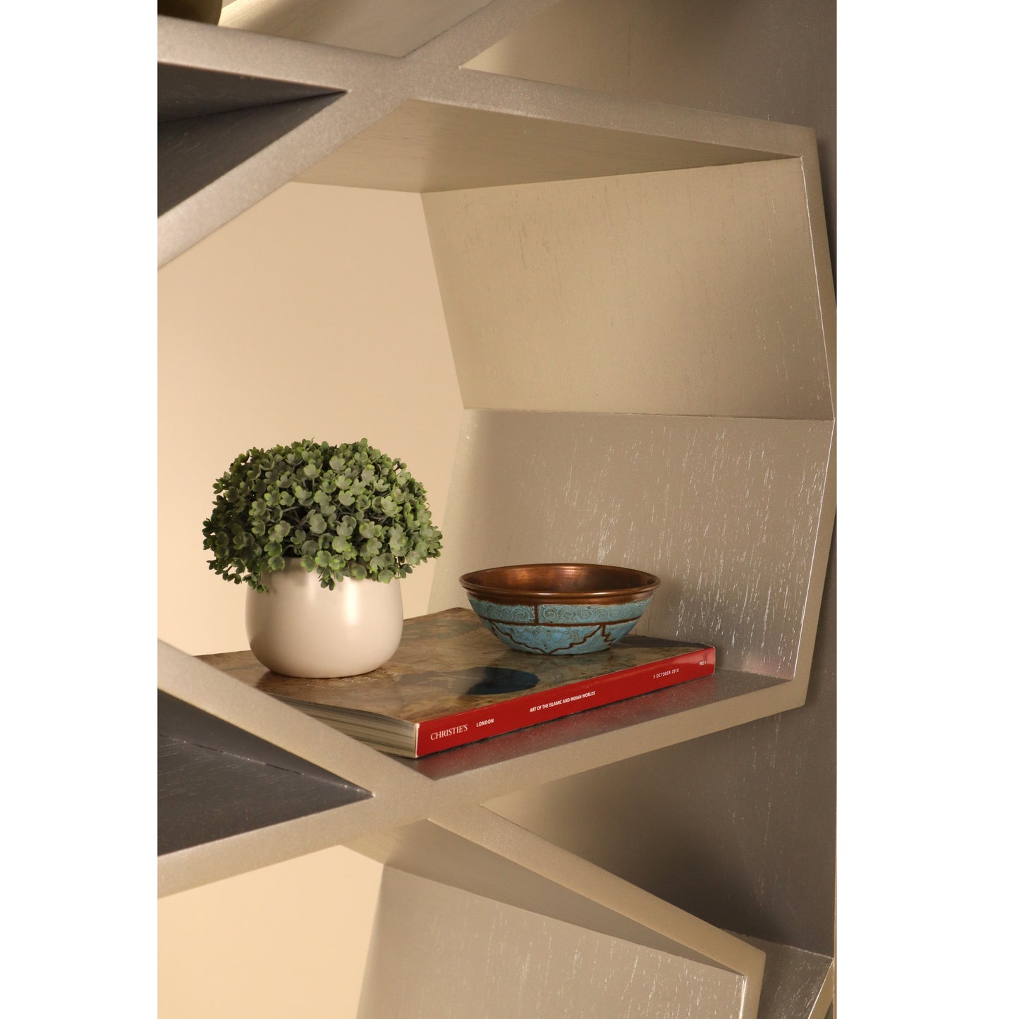 Contemporary Walnut Wood Bookshelf