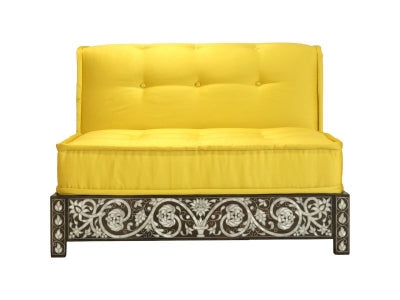 Yellow Syrian Mother of Pearl Sofa